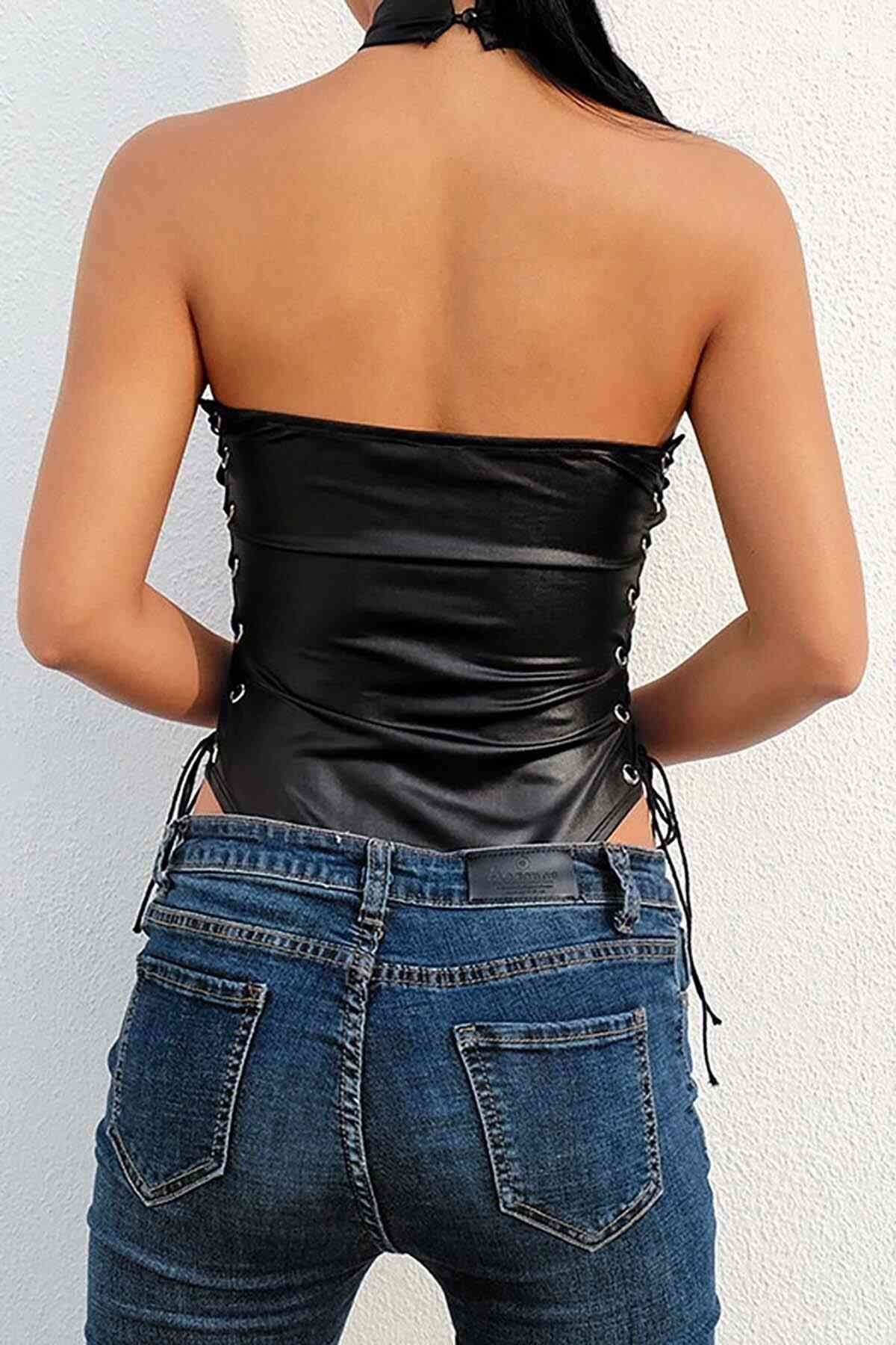 Bacio Fantezi Yanları Kuş Gözlü Yandan Bağlamalı  Seksi Babydol BC5426