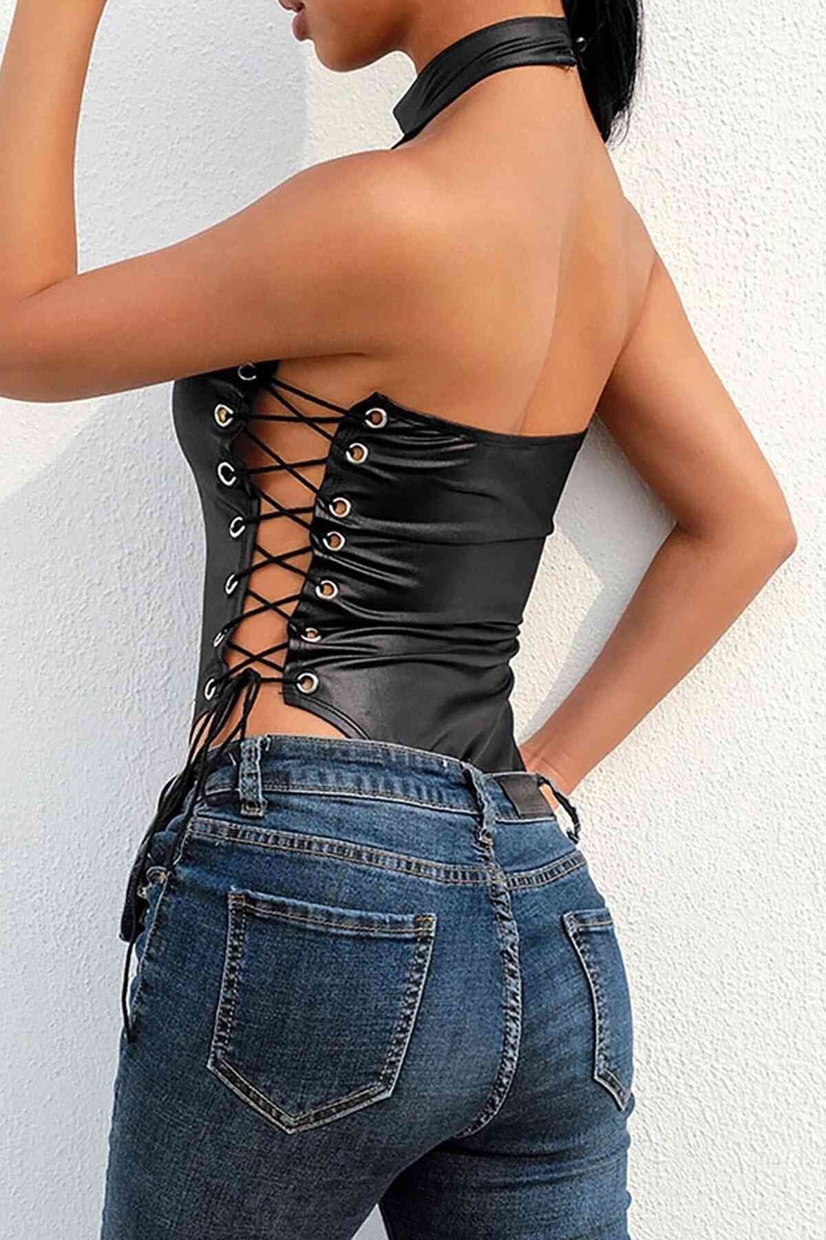 Bacio Fantezi Yanları Kuş Gözlü Yandan Bağlamalı  Seksi Babydol BC5426