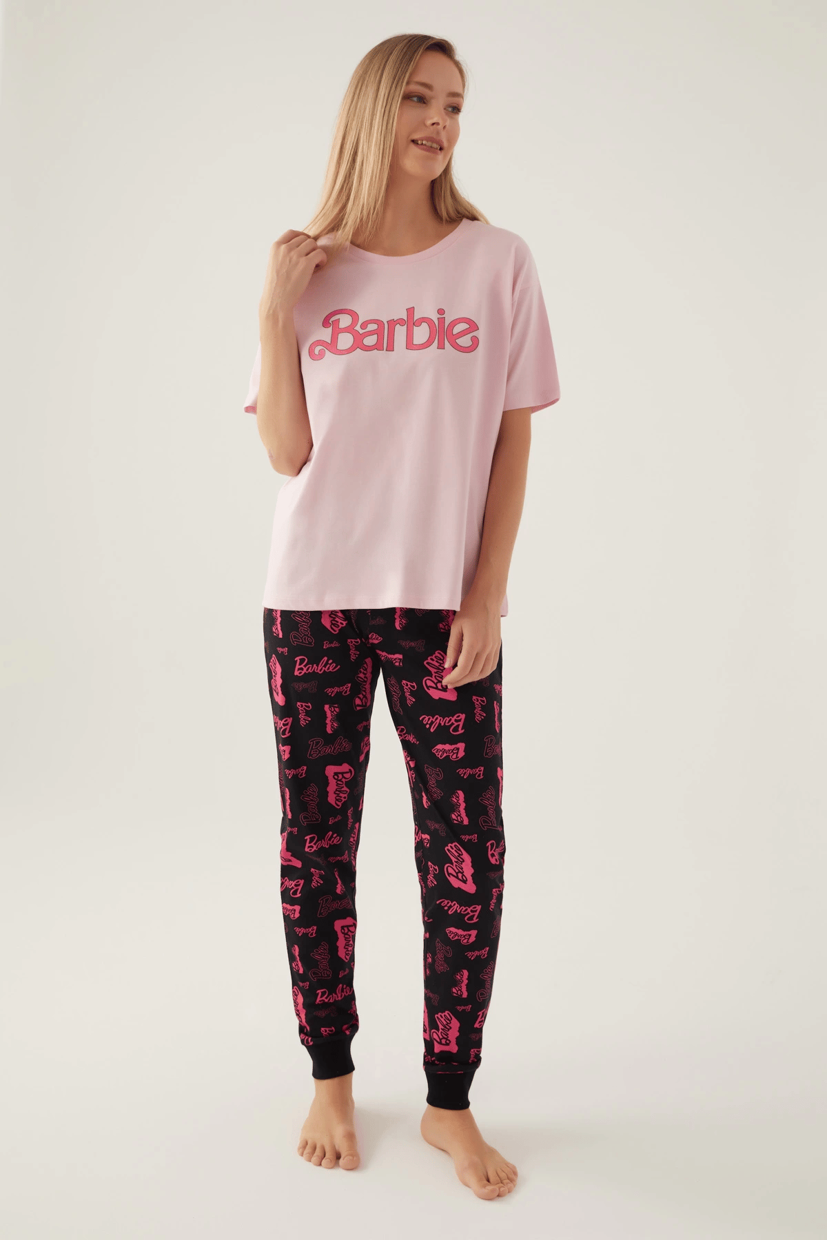 Barbie L1704-S Kadın Kısa Kol Pijama Takımı