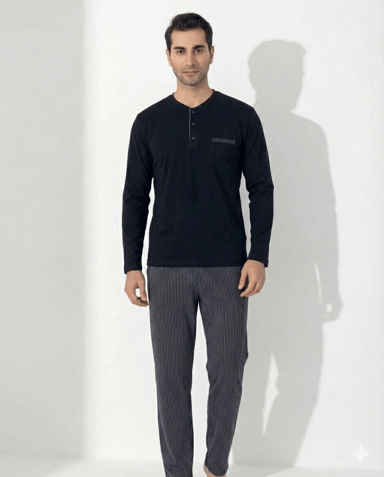 Boyraz 0404 Erkek Uzun Kol Pijama Takımı