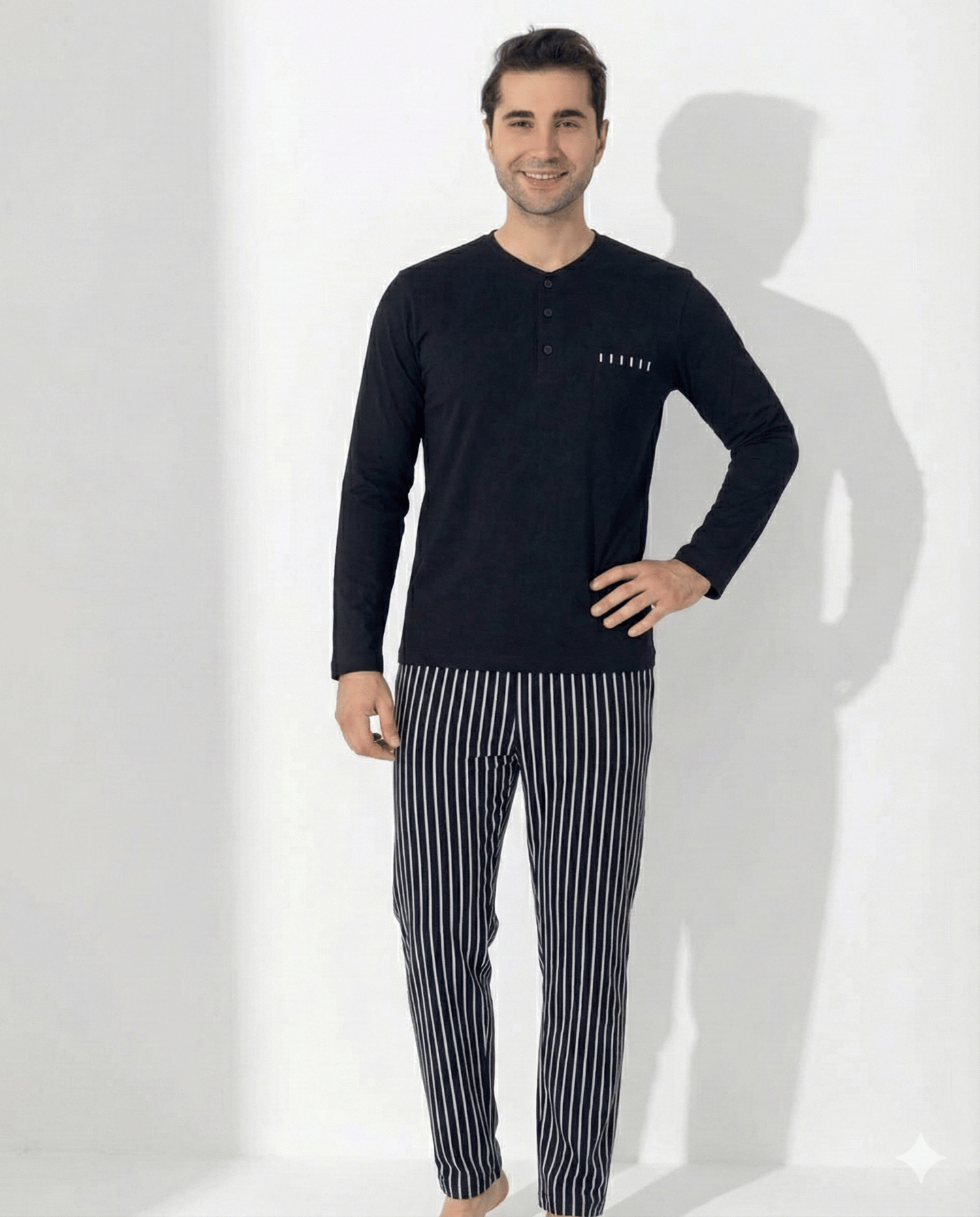 Boyraz 0405 Erkek Uzun Kol Pijama Takımı