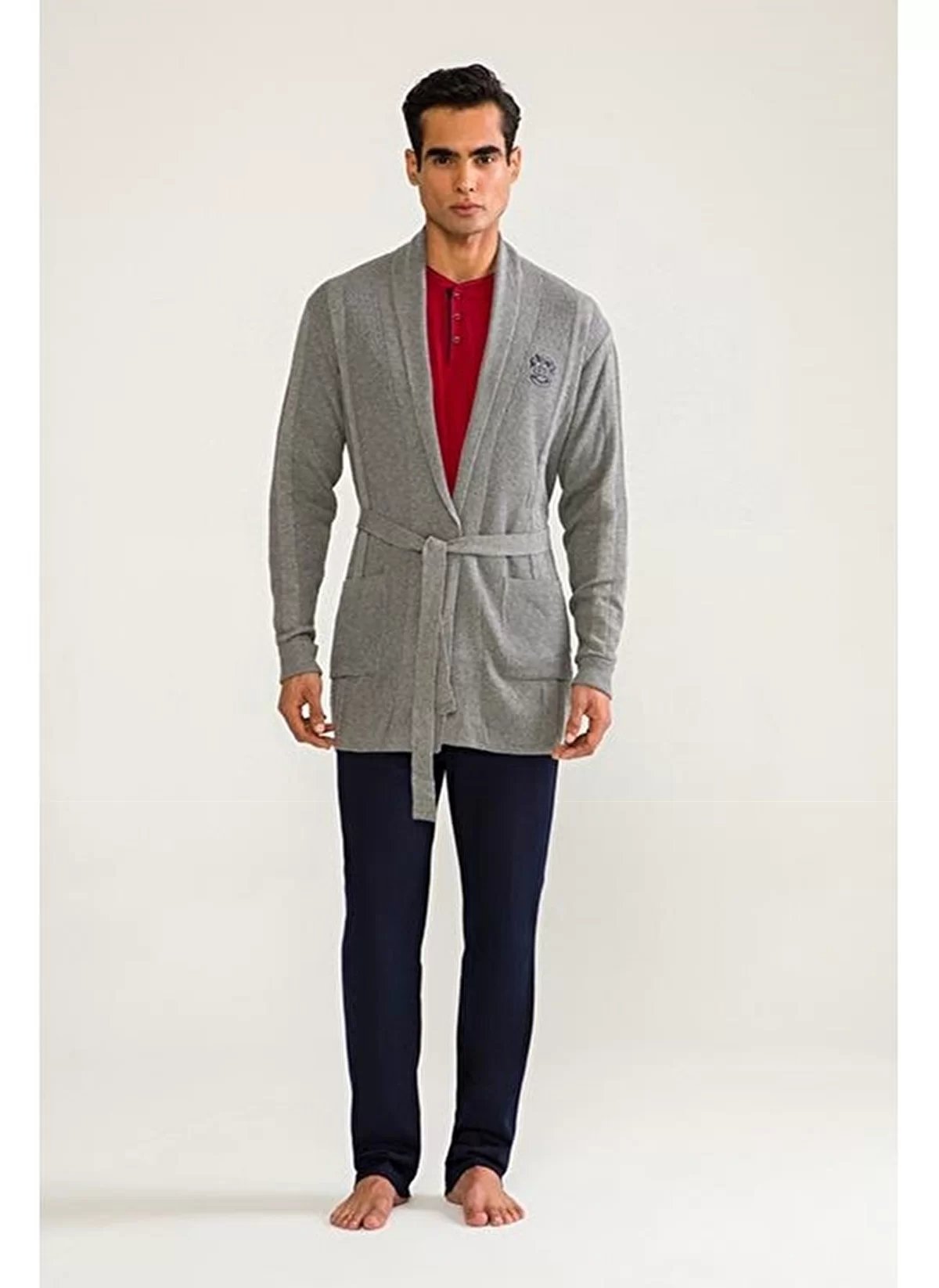 D'S Damat 03004 5'li Triko Robdöşambr Damat Pijama Seti