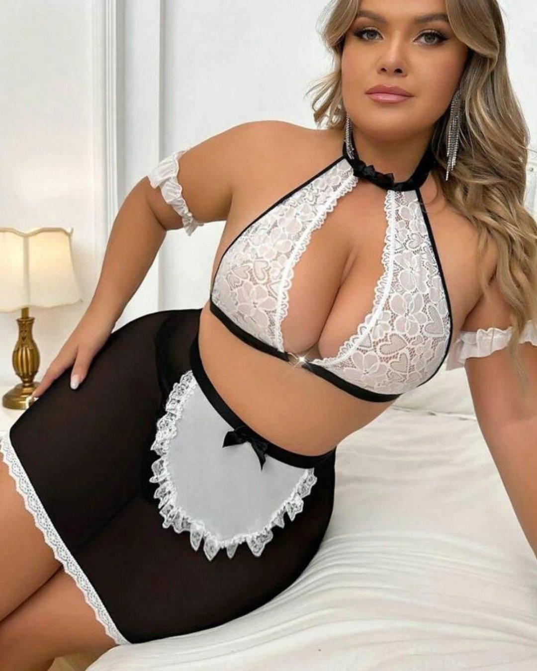 Fantazi Seksi Halkalı Dantelli Babydol Gecelik BC9235
