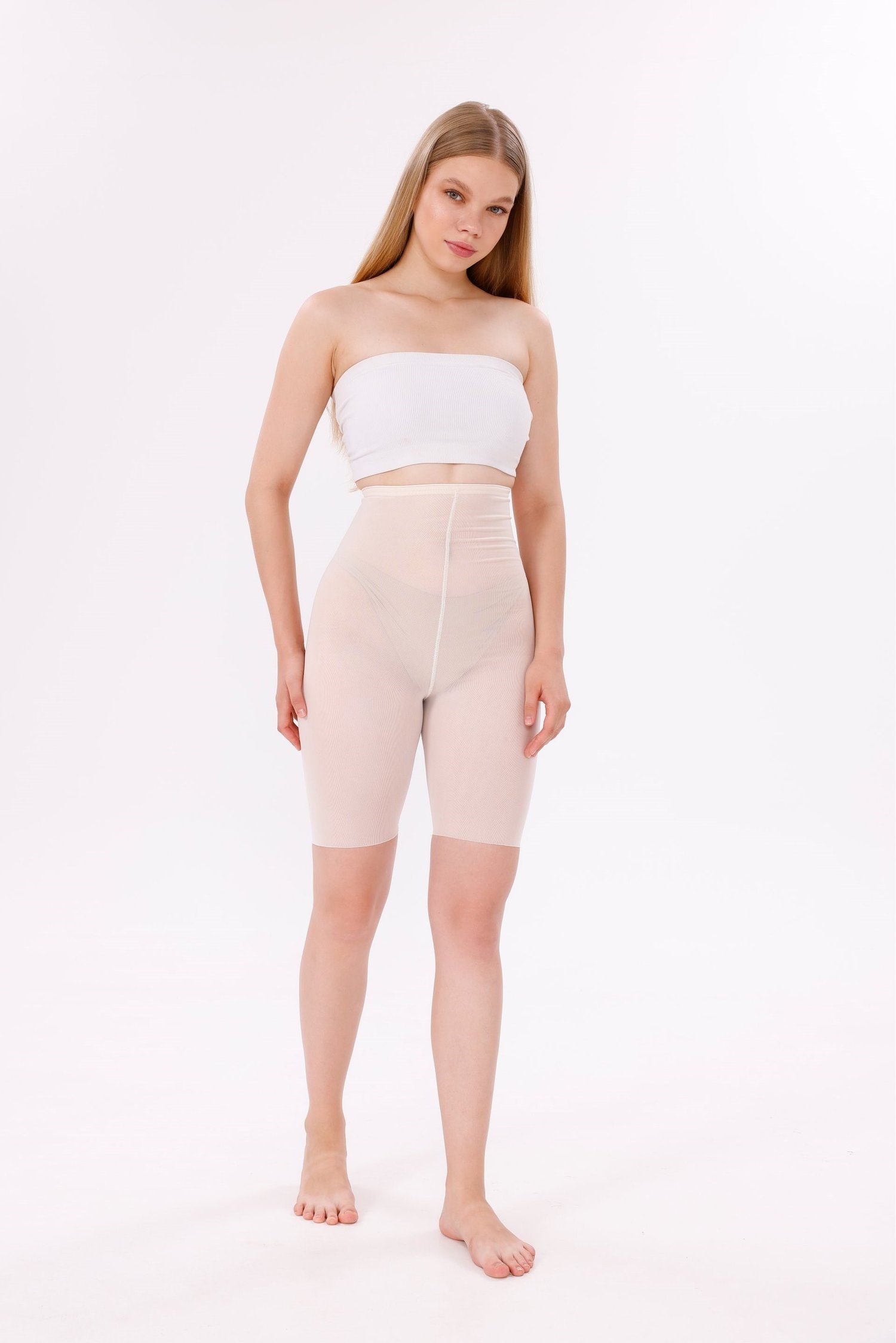 Freshness 0007 Lazer Kesim Tül Yüksek Bel Şort Korse