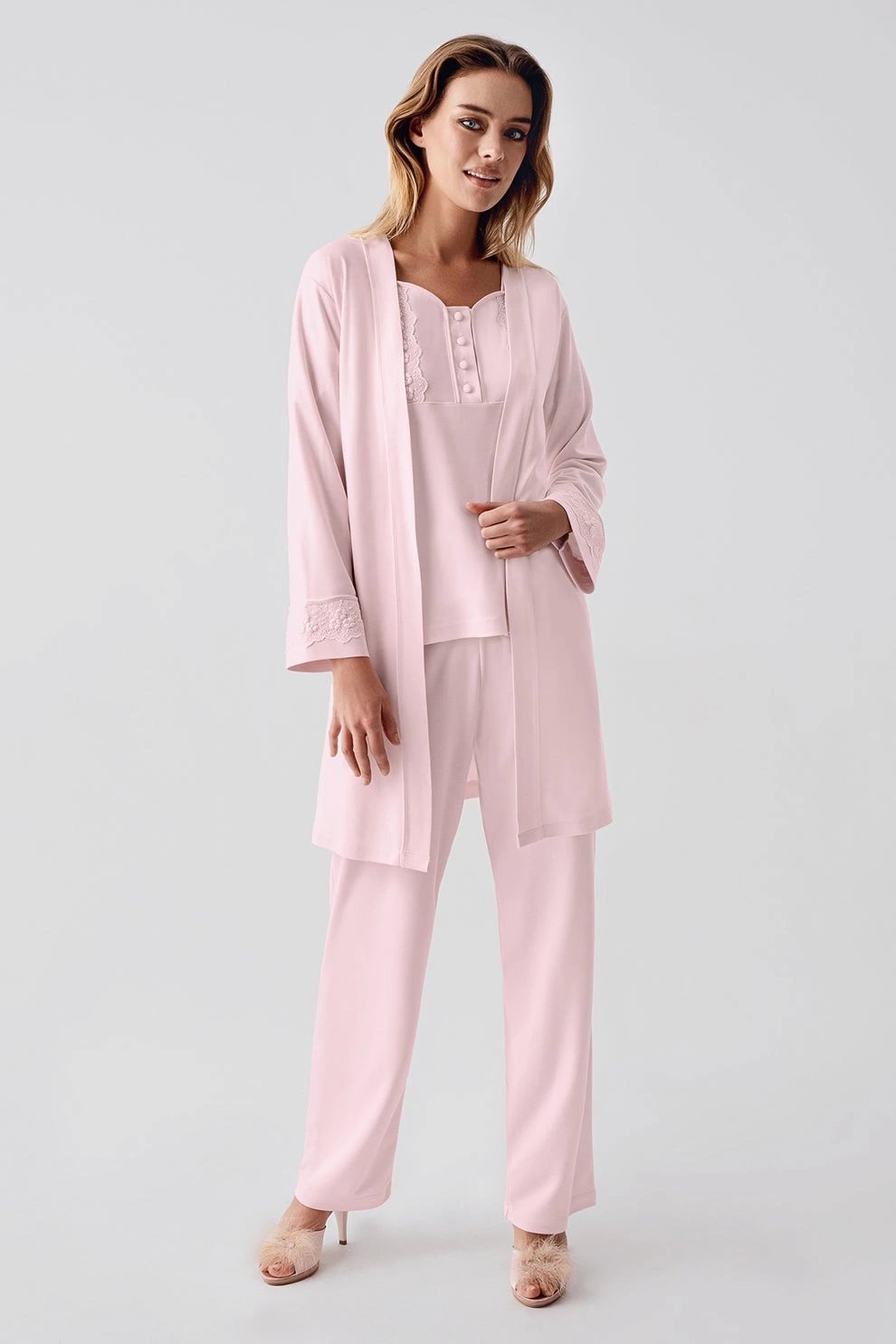 Freshness 321 Kadın Sabahlıklı Pijama Takımı