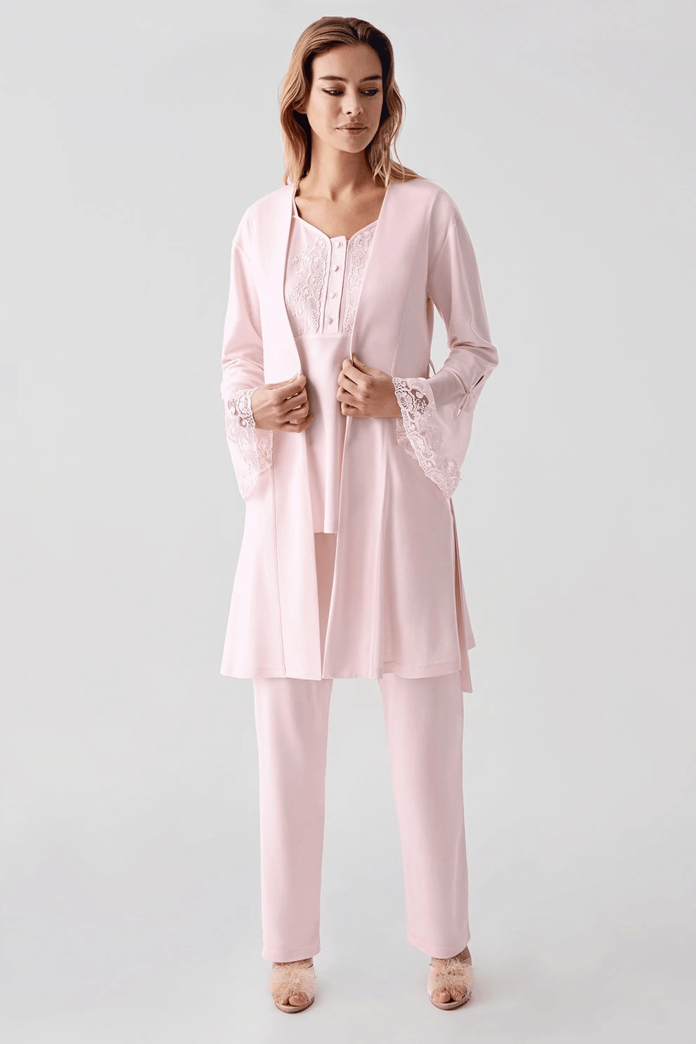 Freshness 322 Kadın Sabahlıklı Pijama Takımı