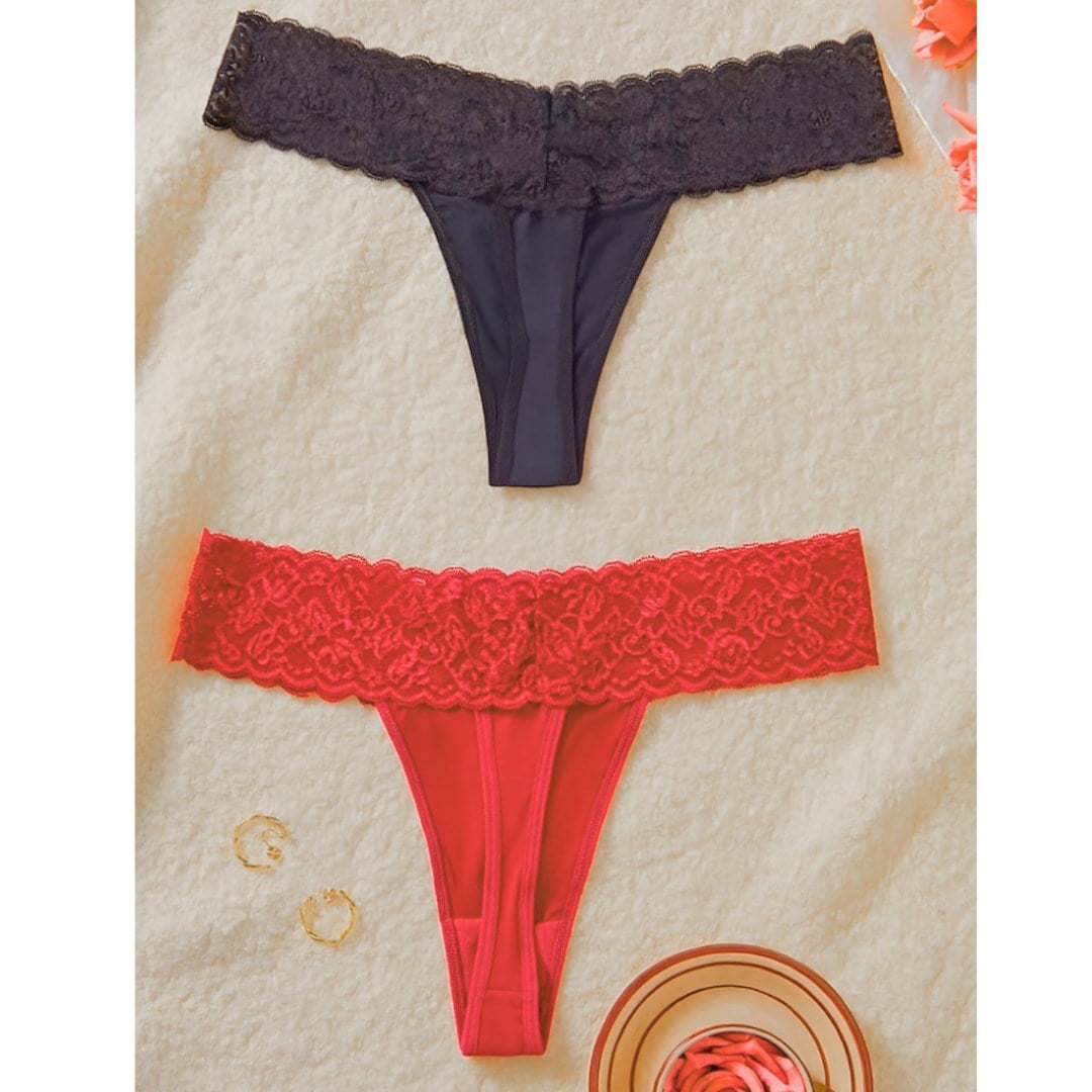 Kadın 2'li Dantelli Seksi Tanga BC0053