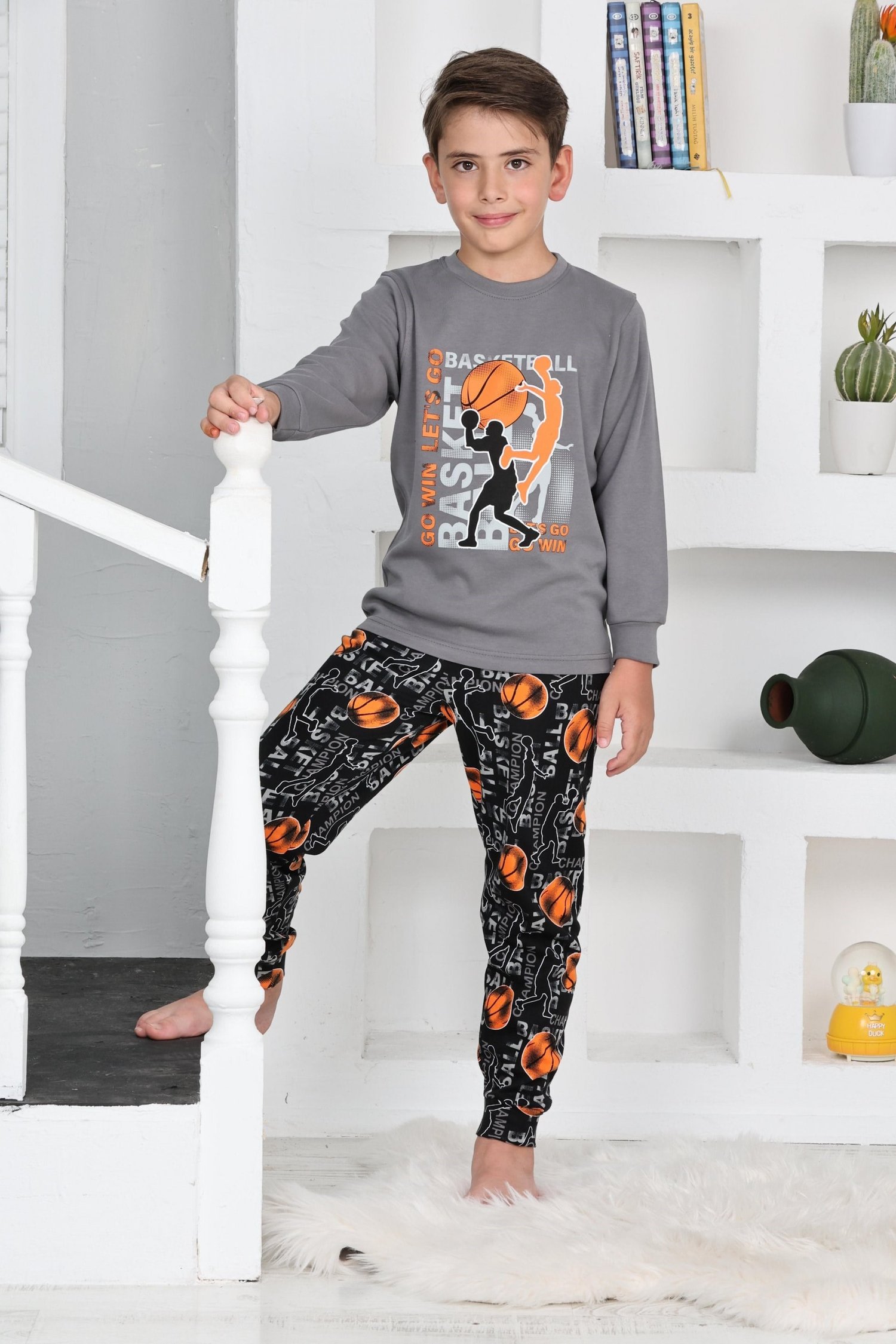 Kapitex 5153 Erkek Çocuk Uzun Kol Pijama Takımı