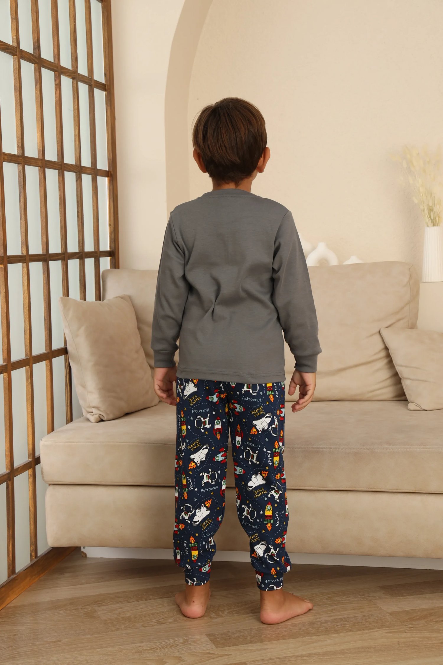 Kapitex 7114 Erkek Çocuk Uzun Kol Pijama Takımı