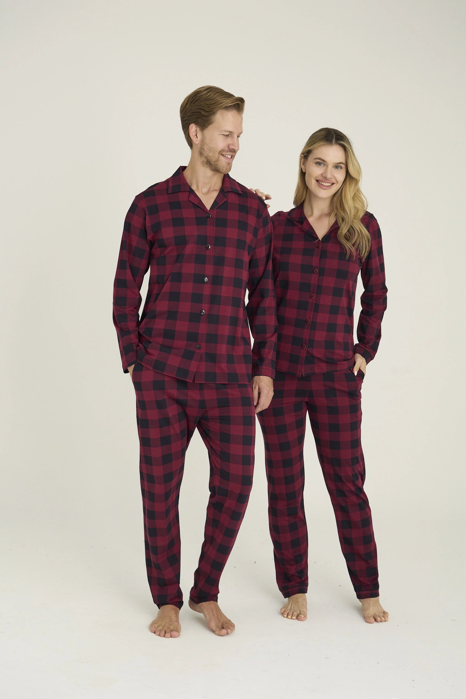 Kocabey 9209-K Kadın Apaj Yaka Pijama Takım