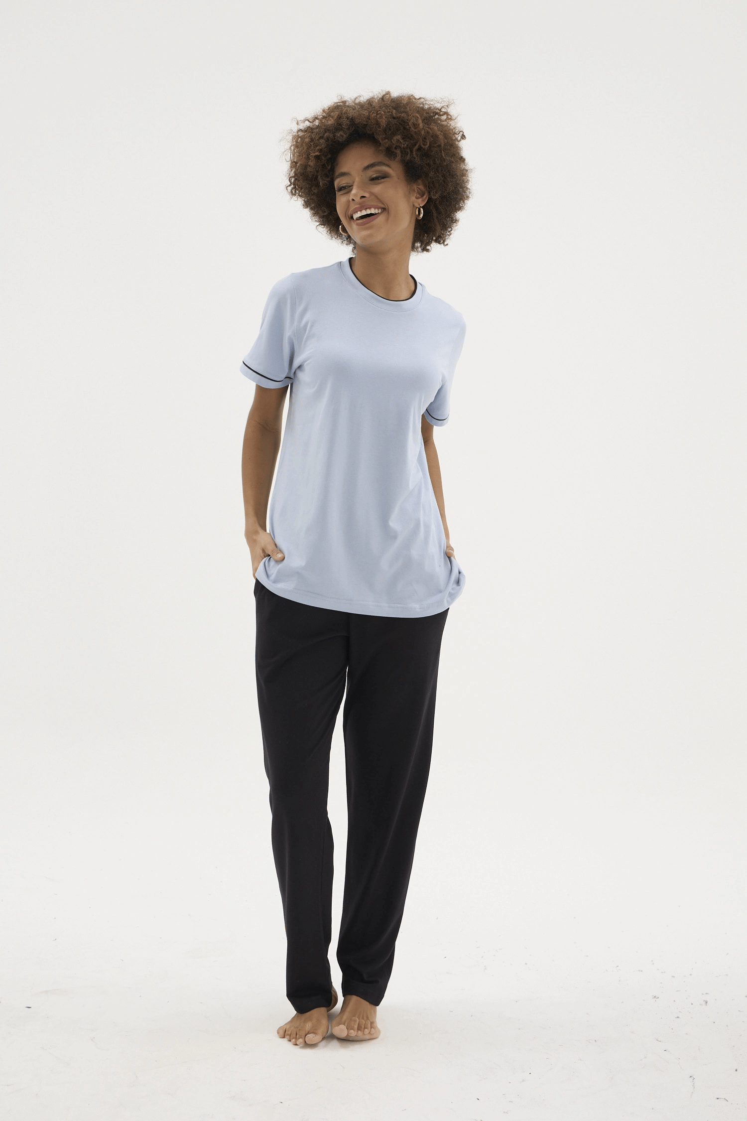 Kocabey KKT-26156K Kadın O Yaka Pijama Takımı