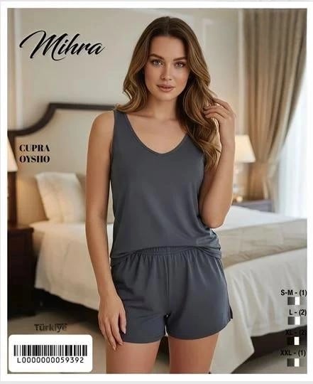 Mihra 20101 Kadın Oysho Askılı Şortlu Takım