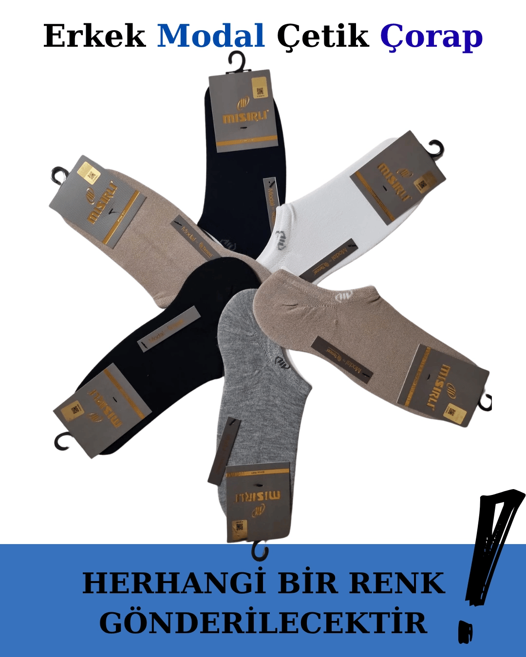 Mısırlı 61357 Erkek Modal Çetik Çorap