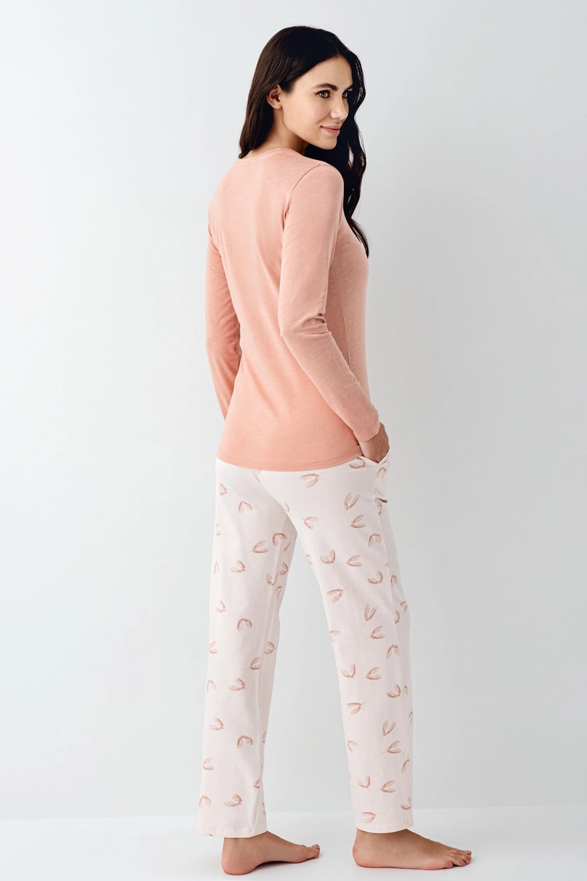 Pierre Cardin 9061-S Kadın Uzun Kol Pijama Takım