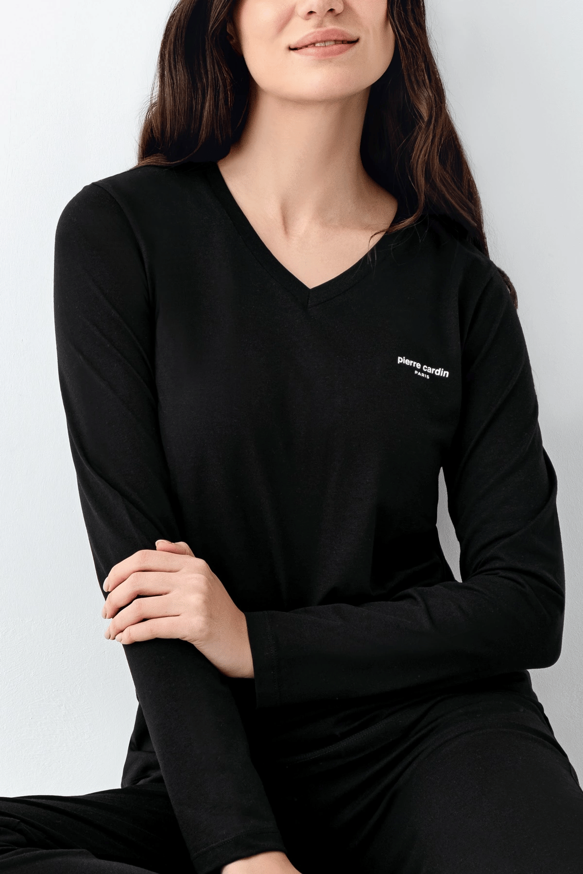 Pierre Cardin 9070-X Kadın Battal Uzun Kol Pijama Takım