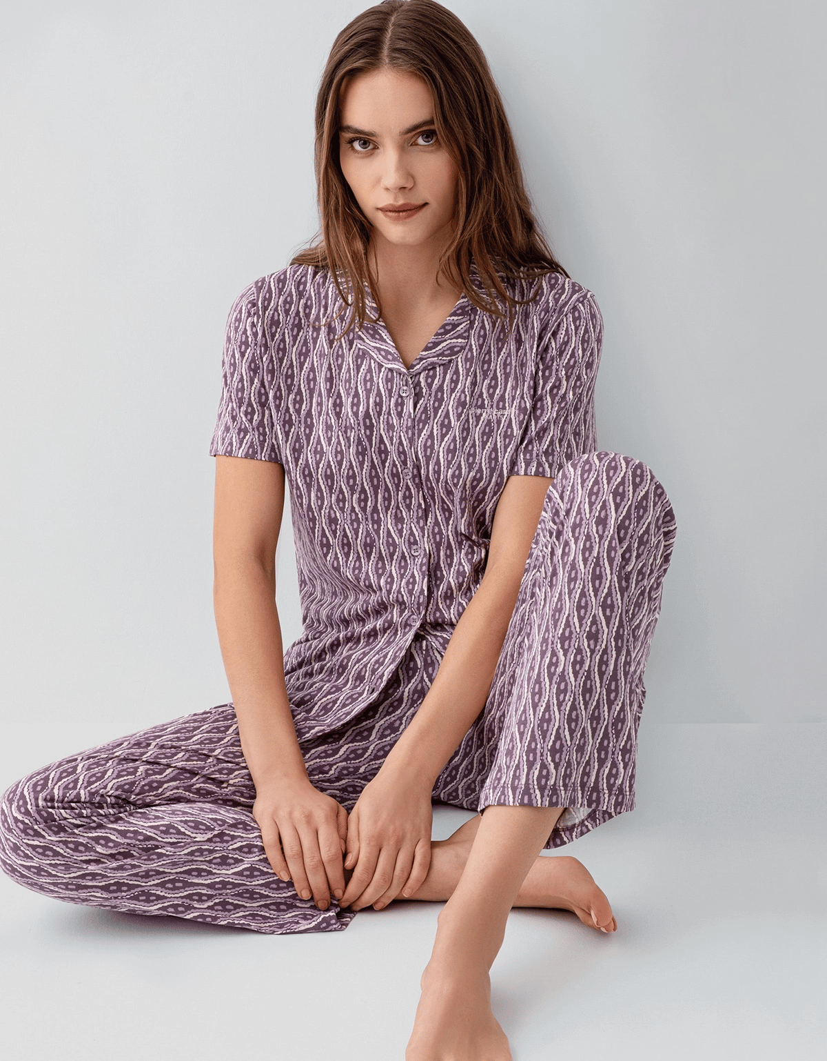 Pierre Cardin 9184-S Kadın Gömlek Pijama Takım
