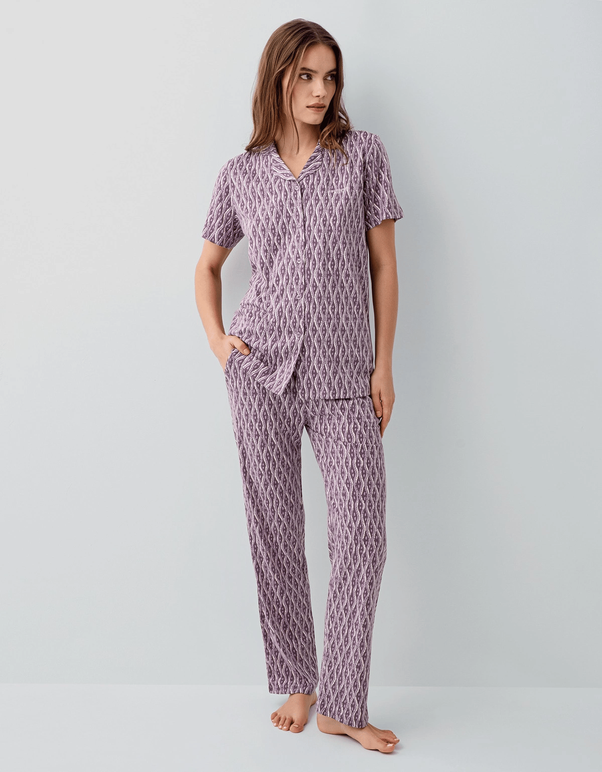 Pierre Cardin 9184-S Kadın Gömlek Pijama Takım