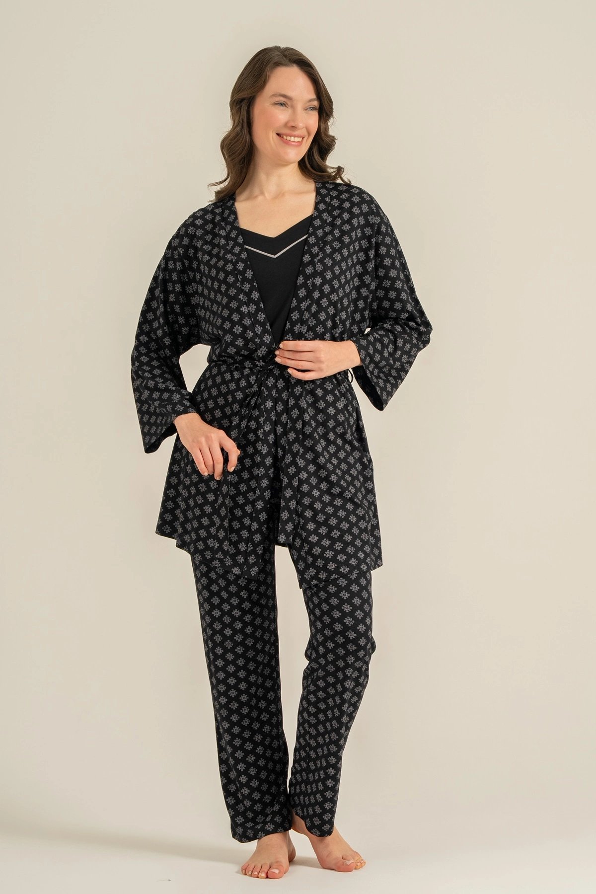 Pierre Cardin 9291-S  Kadın 3'Lü Pijama Takımı