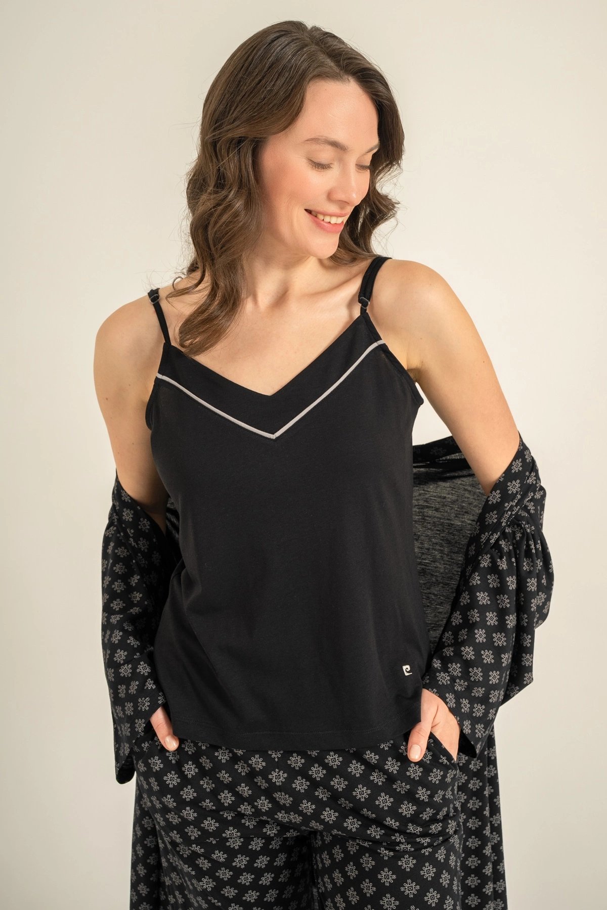 Pierre Cardin 9291-S  Kadın 3'Lü Pijama Takımı