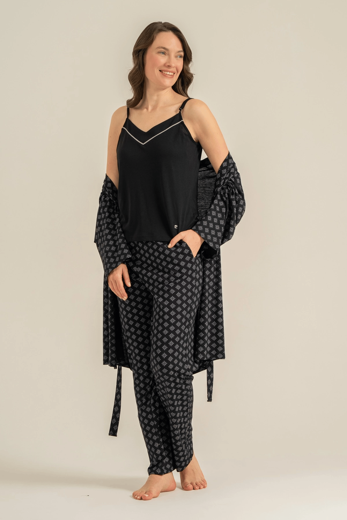 Pierre Cardin 9291-S  Kadın 3'Lü Pijama Takımı