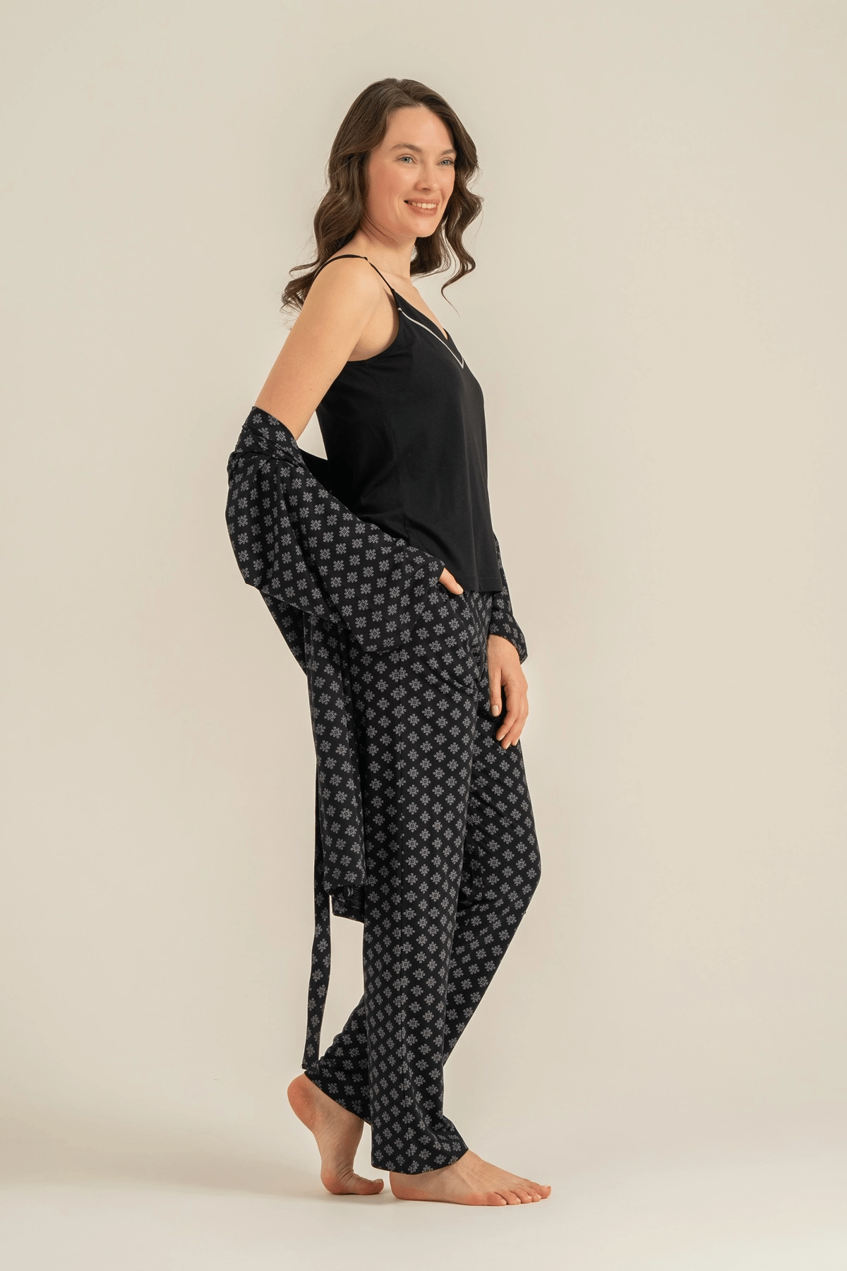 Pierre Cardin 9291-S  Kadın 3'Lü Pijama Takımı