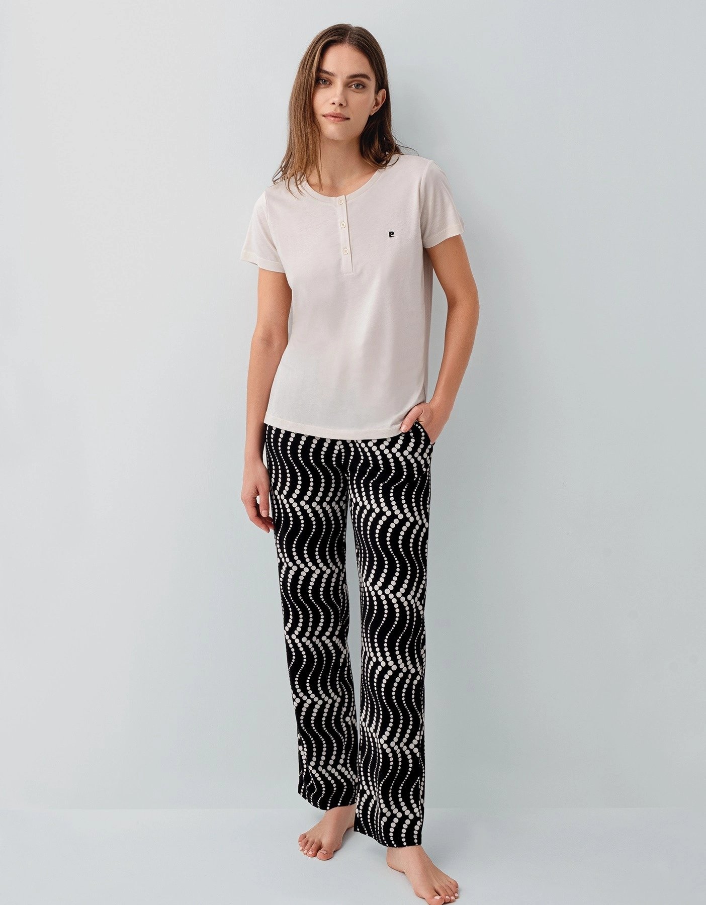 Pierre Cardin PC9165-X Kadın Kısa Kol Büyük Beden Pijama Takımı