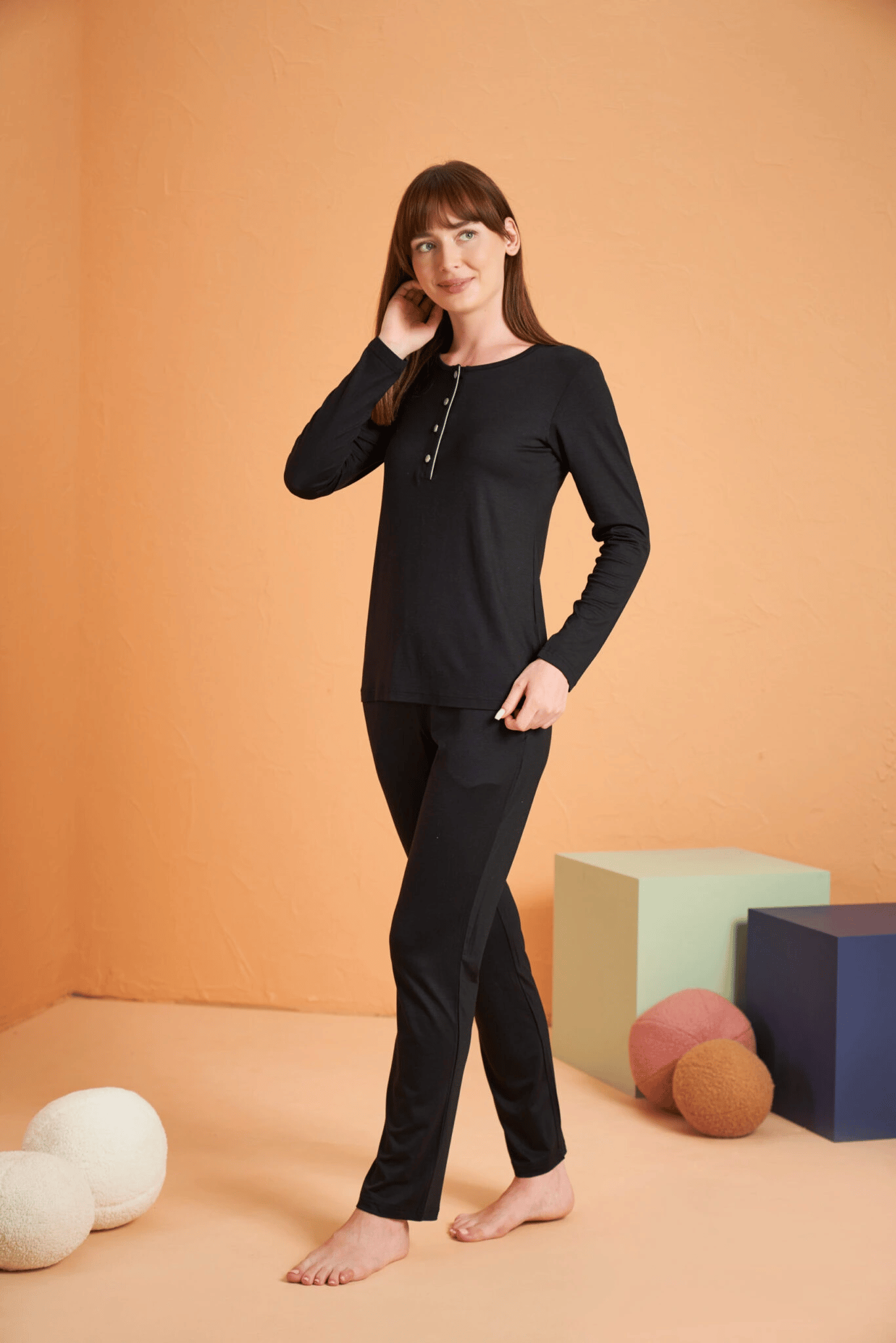 PJS 28048 Kadın Patlı Pijama Takım