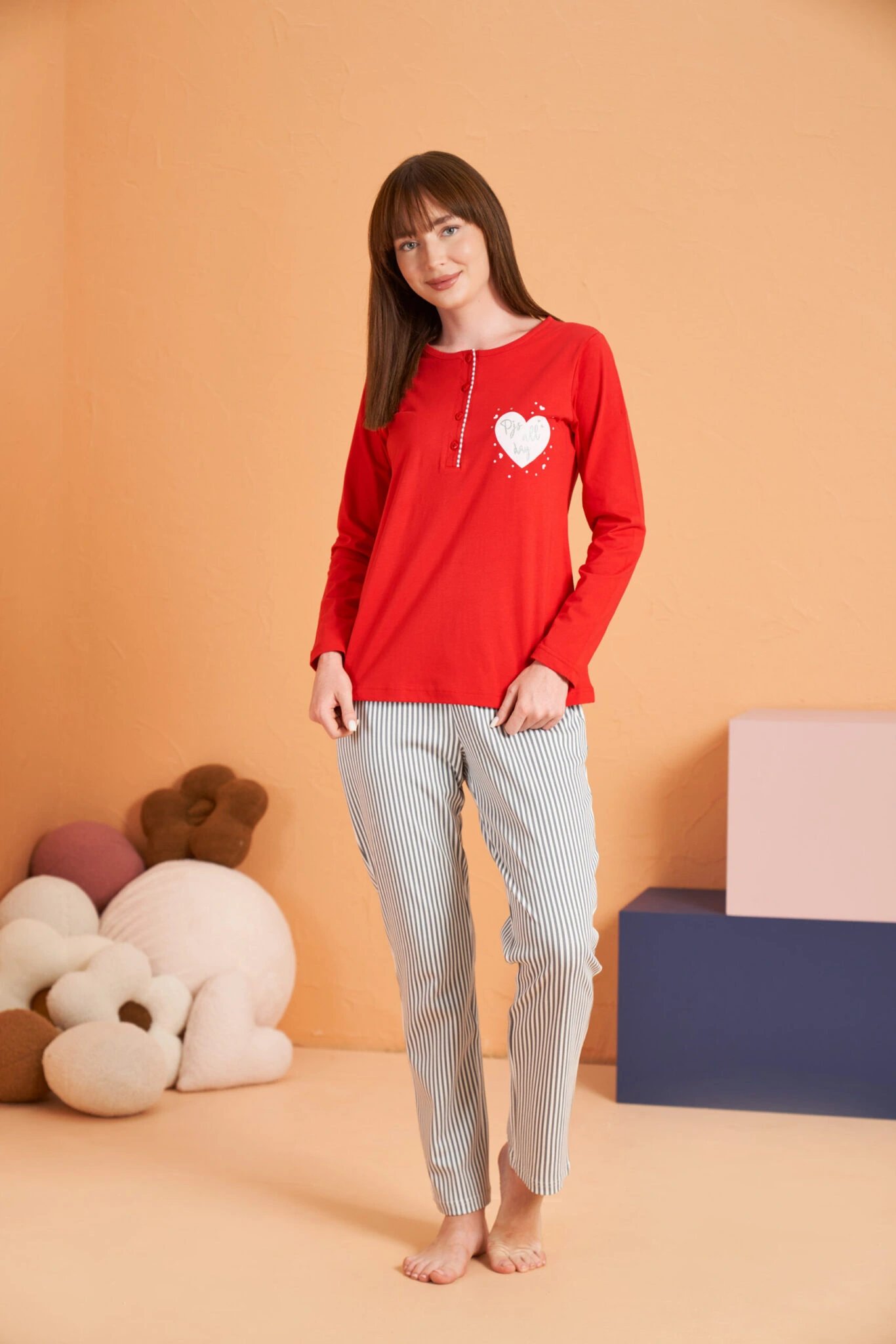 Pjs 28062 Kadın Patlı Pijama Takım