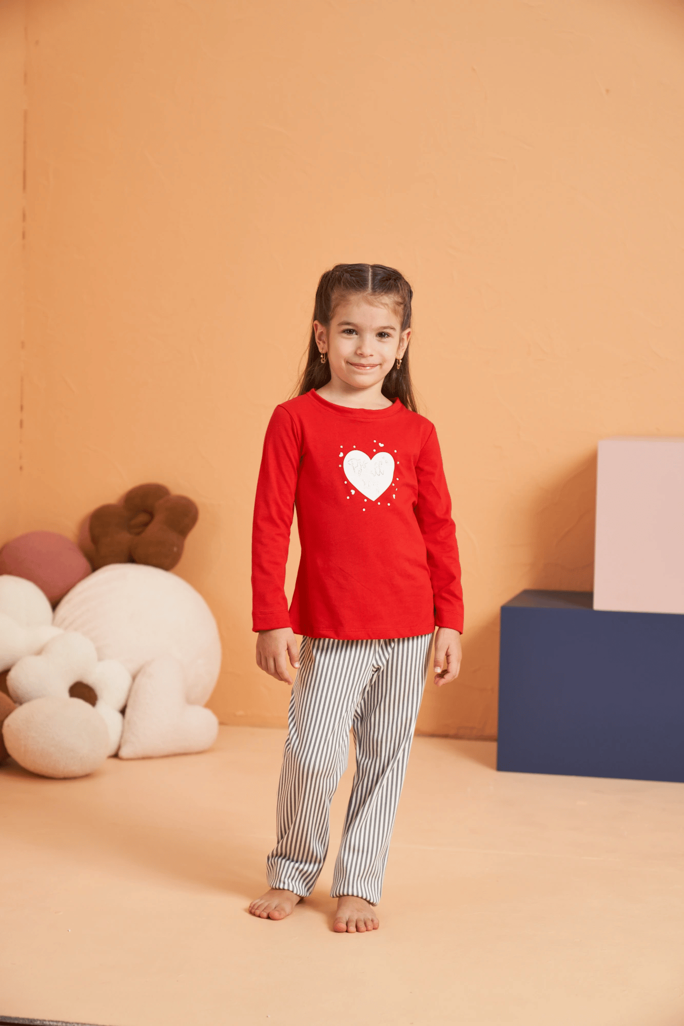 Pjs 28063 Çocuk Sıfır Yaka Pijama Takımı