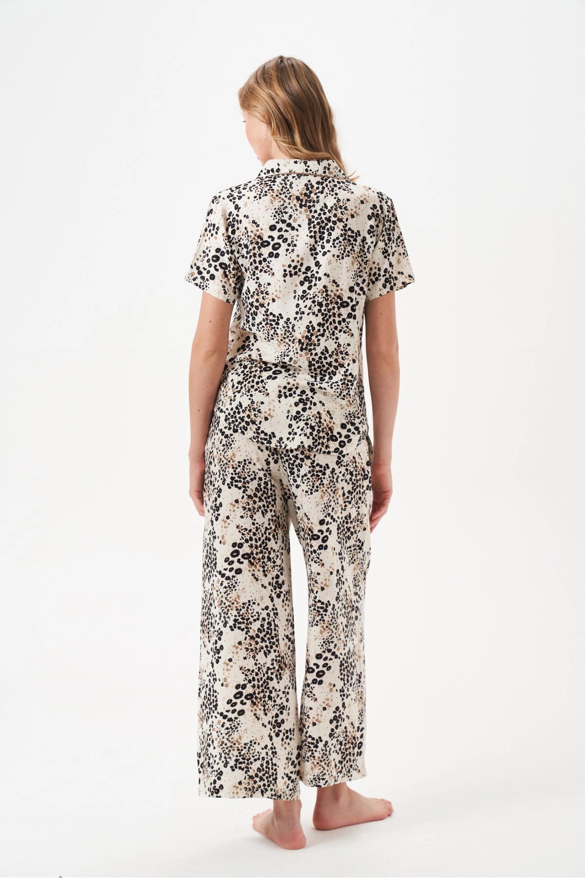 PJS 29049 Kadın Düğmeli Pijama Takım