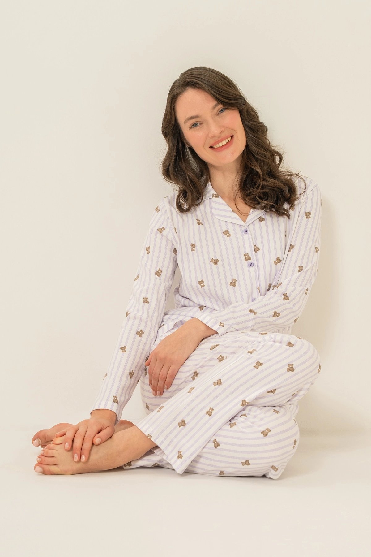 Rolypoly  Rp3913-S Kadın Gömlek Pijama Takım