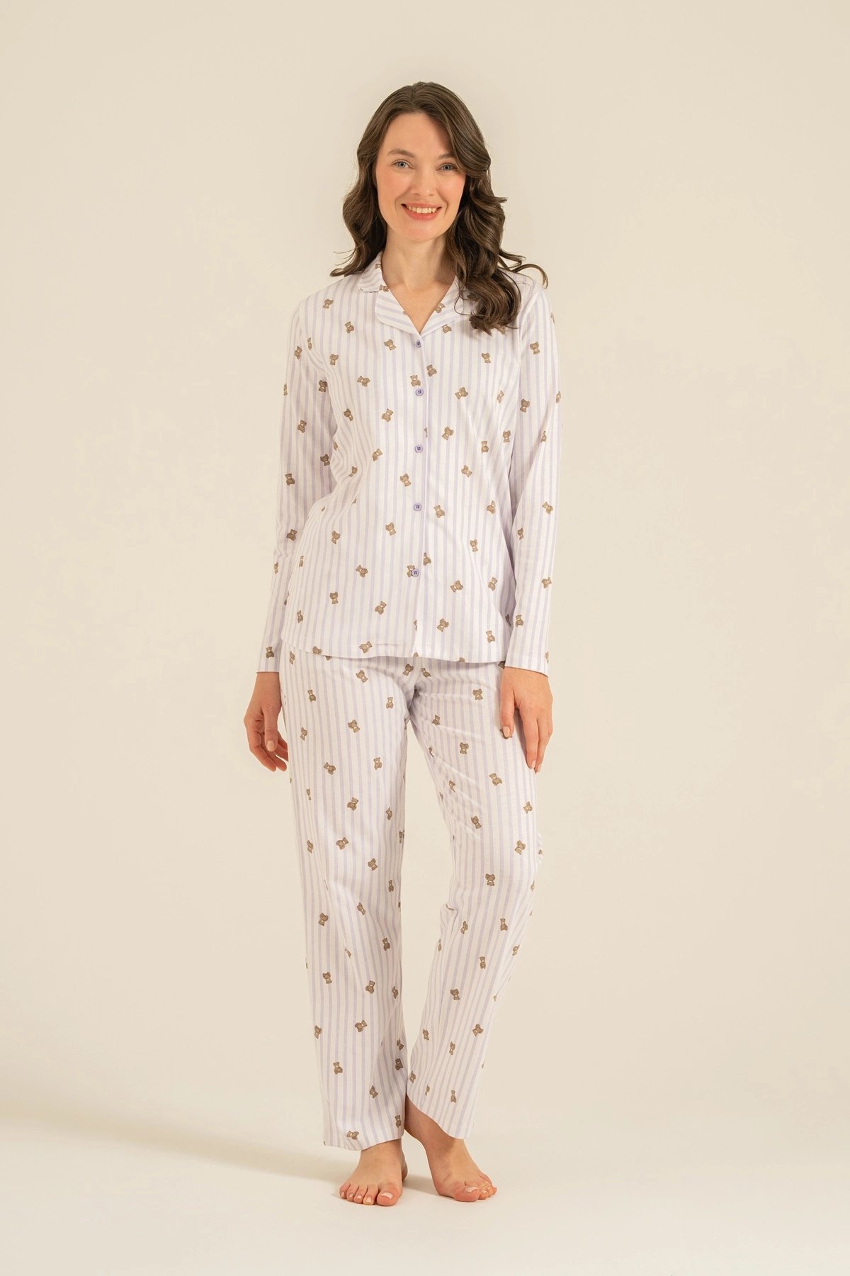 Rolypoly  Rp3913-S Kadın Gömlek Pijama Takım
