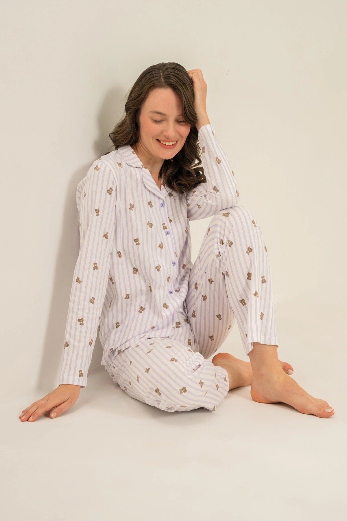 Rolypoly  Rp3913-S Kadın Gömlek Pijama Takım