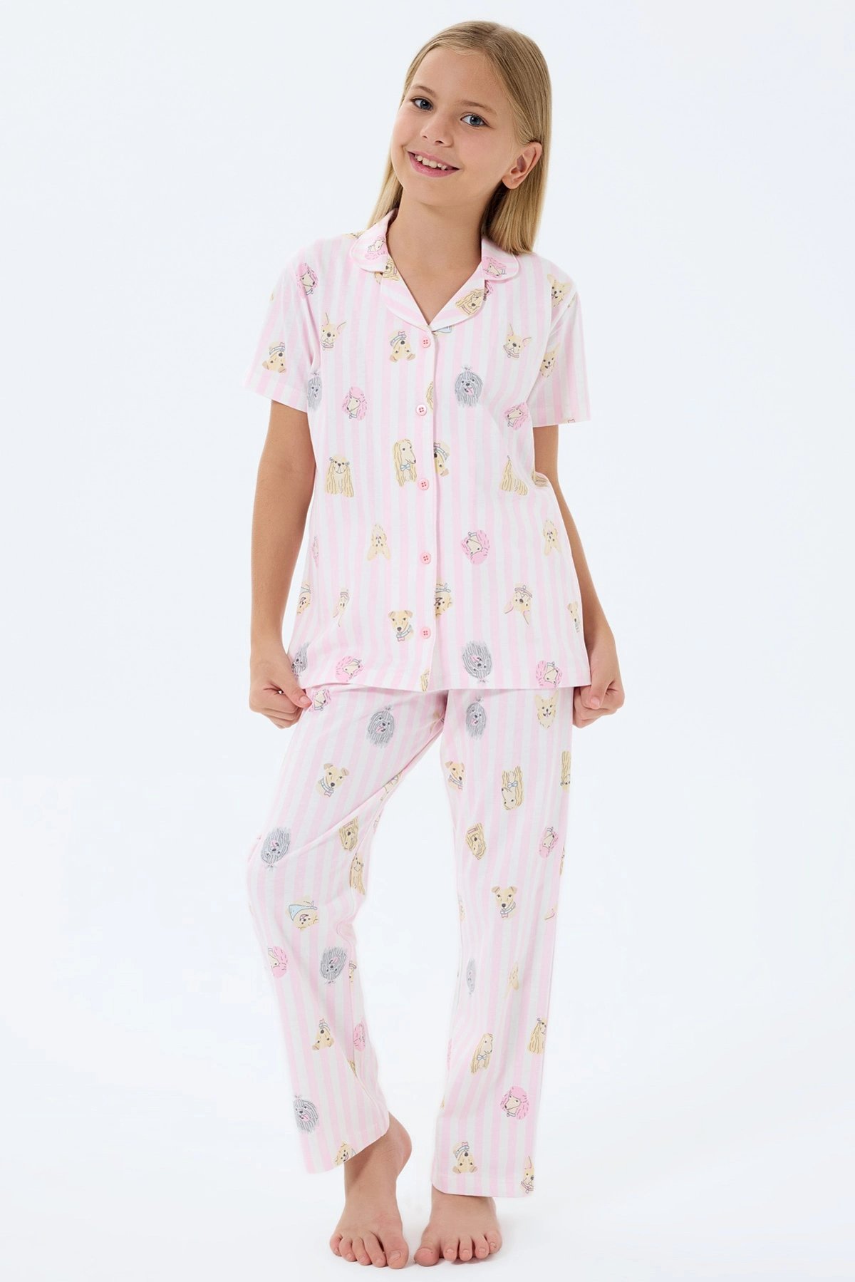RolyPoly 3809-2 Kız Çocuk Kısa Kol Pijama Takımı