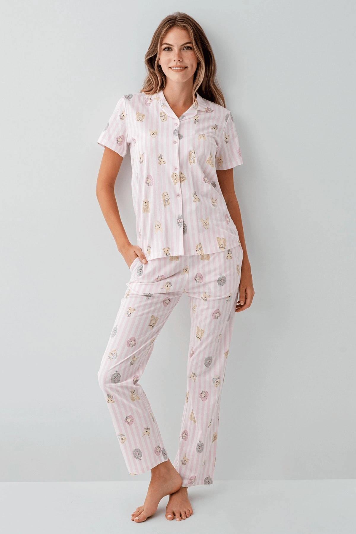 RolyPoly 3809-S Kadın Gömlek Pijama Takım