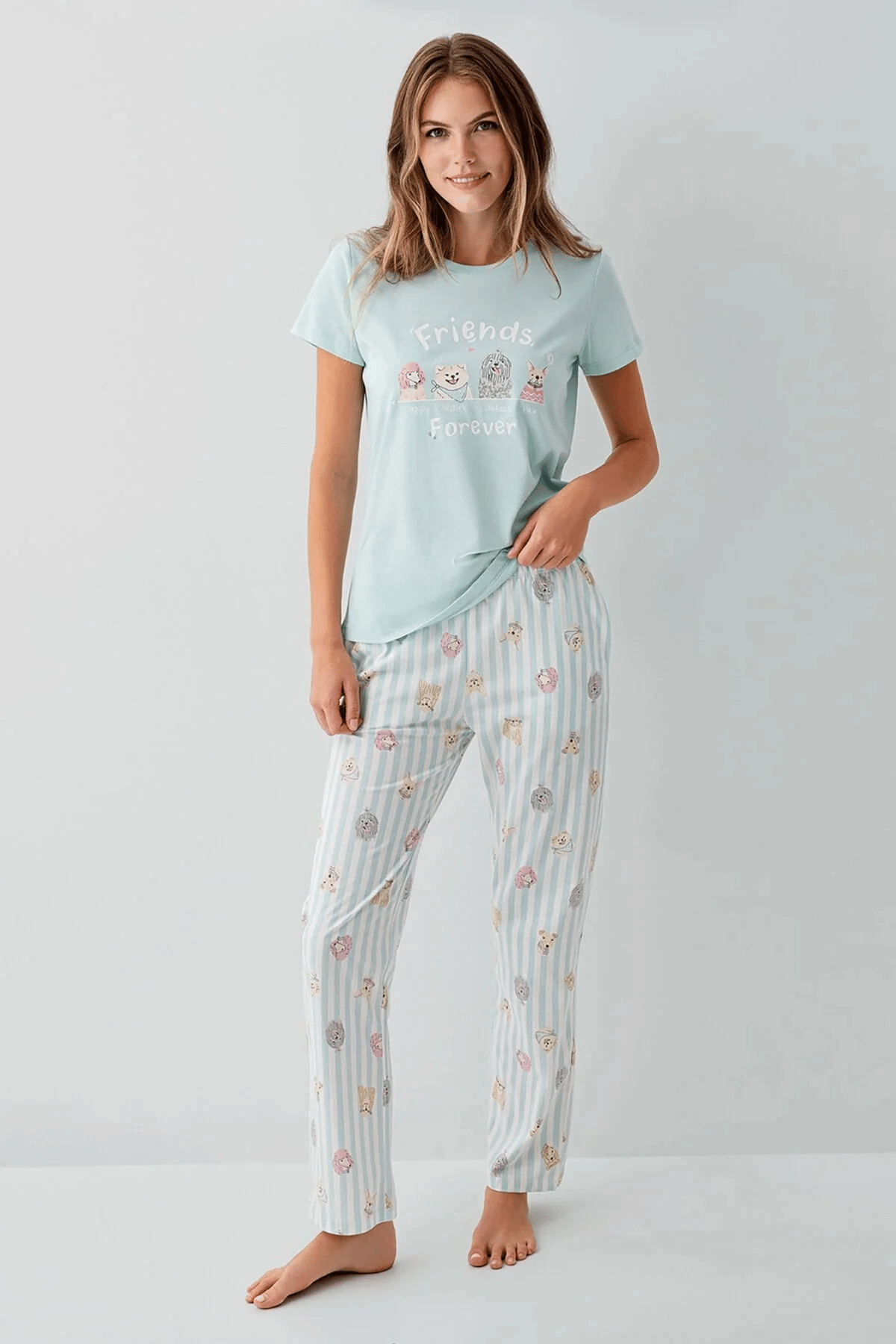 RolyPoly RP3810-S Kadın Kısa Kol Pijama Takımı