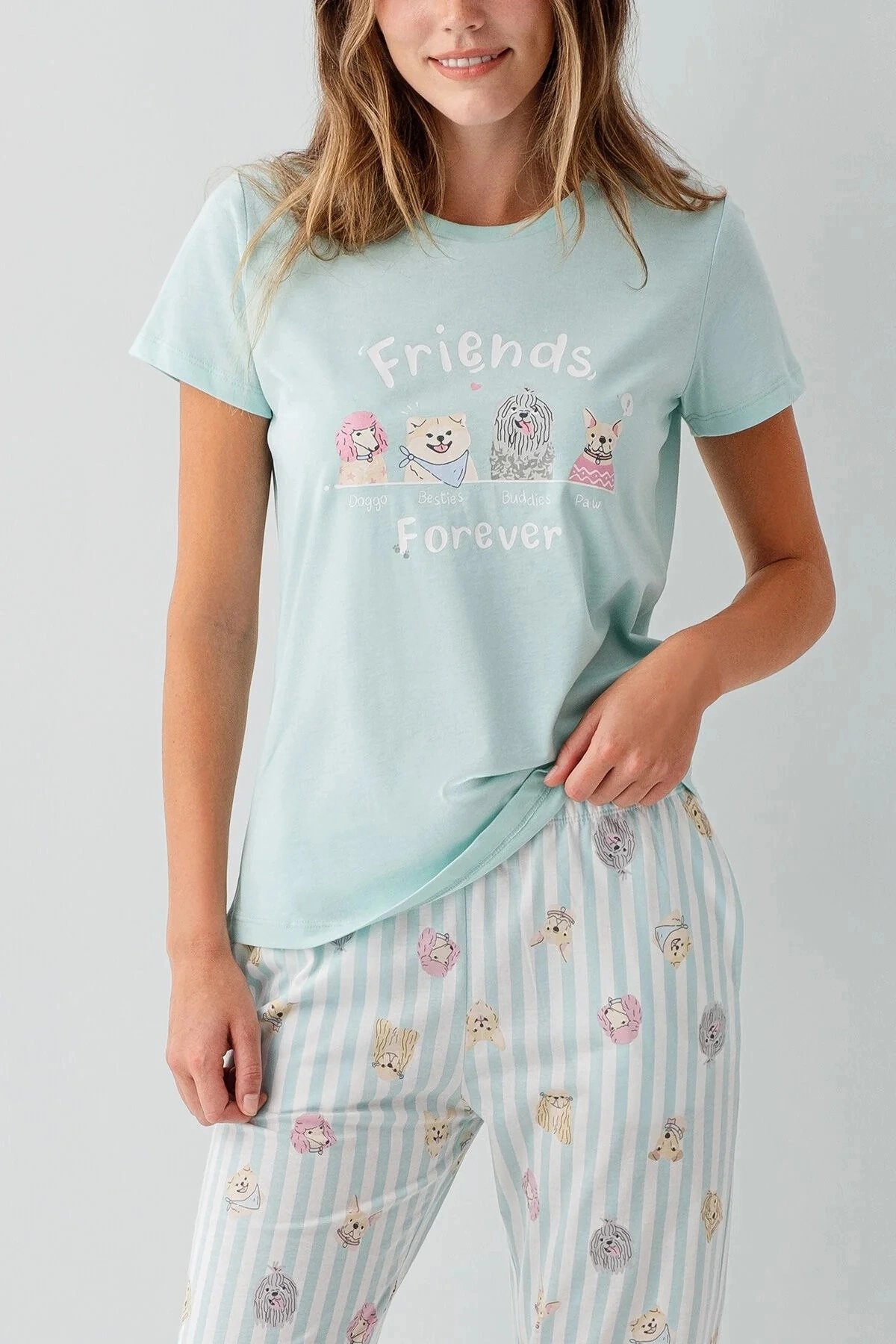 RolyPoly RP3810-S Kadın Kısa Kol Pijama Takımı