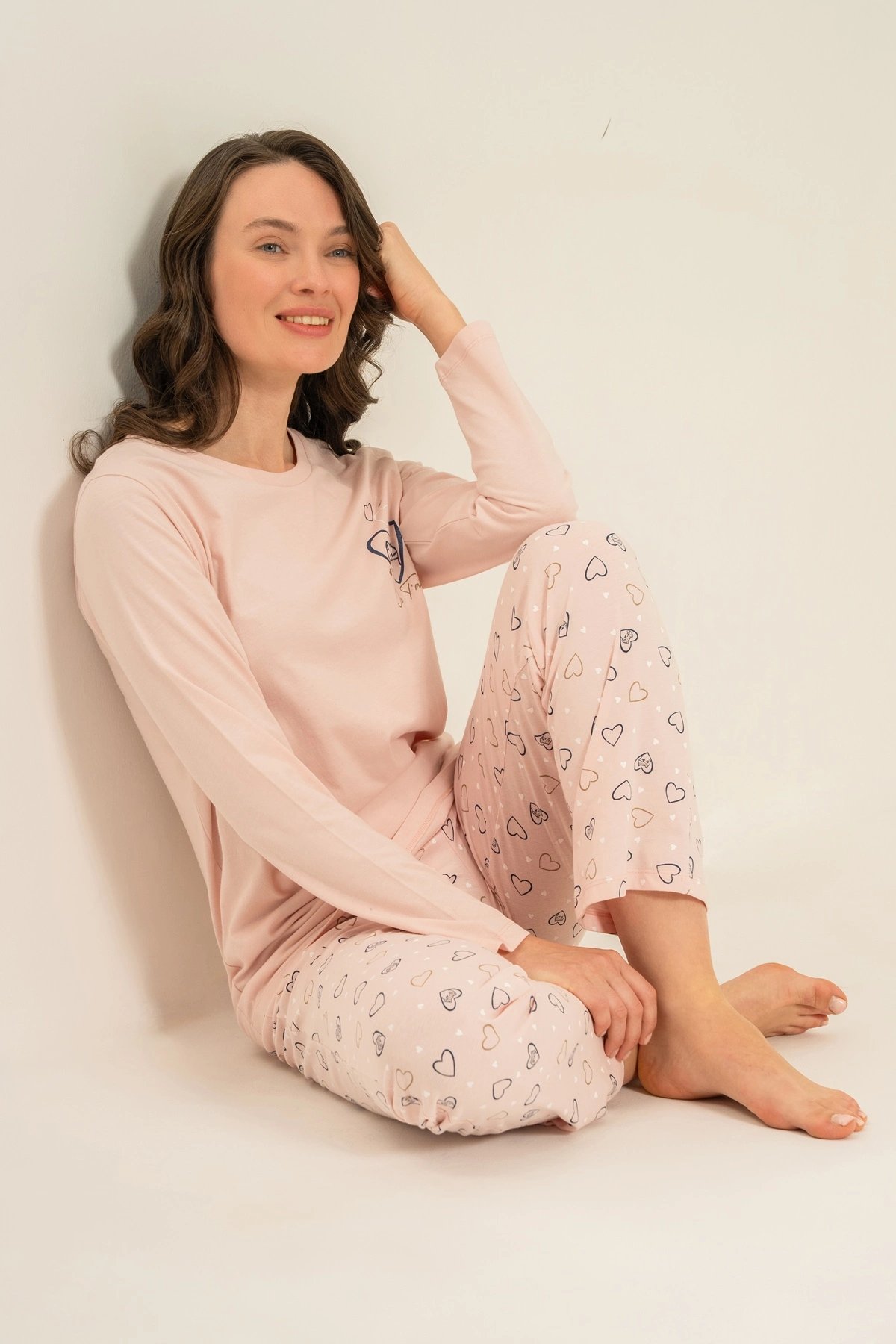 Rolypoly Rp3902-S  Kadın Uzun Kol Pijama Takım