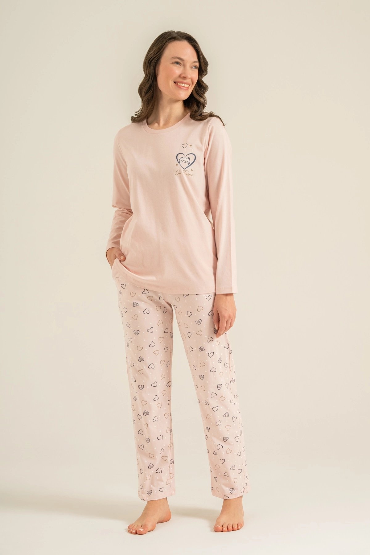 Rolypoly Rp3902-S  Kadın Uzun Kol Pijama Takım
