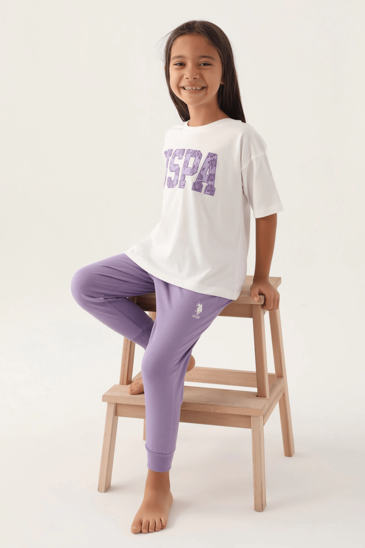 US Polo 1818-G Kız Çocuk Pijama Takım