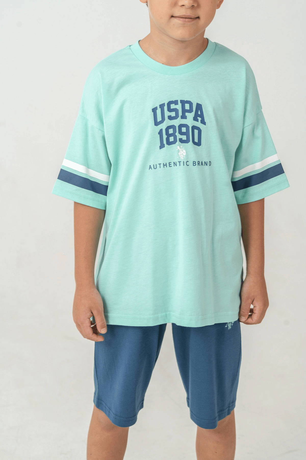 US Polo 2414-4 Erkek Çocuk Bermuda Takım