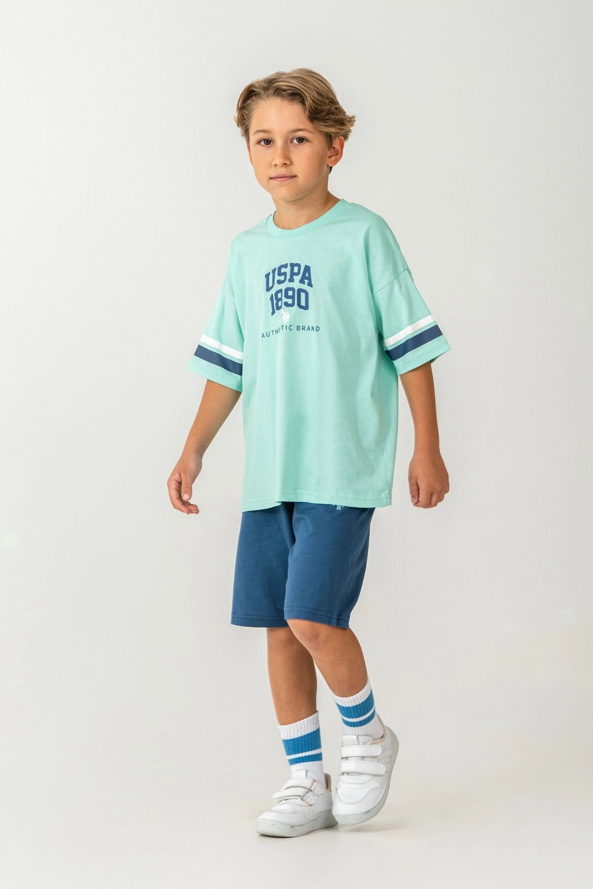 US Polo 2414-4 Erkek Çocuk Bermuda Takım
