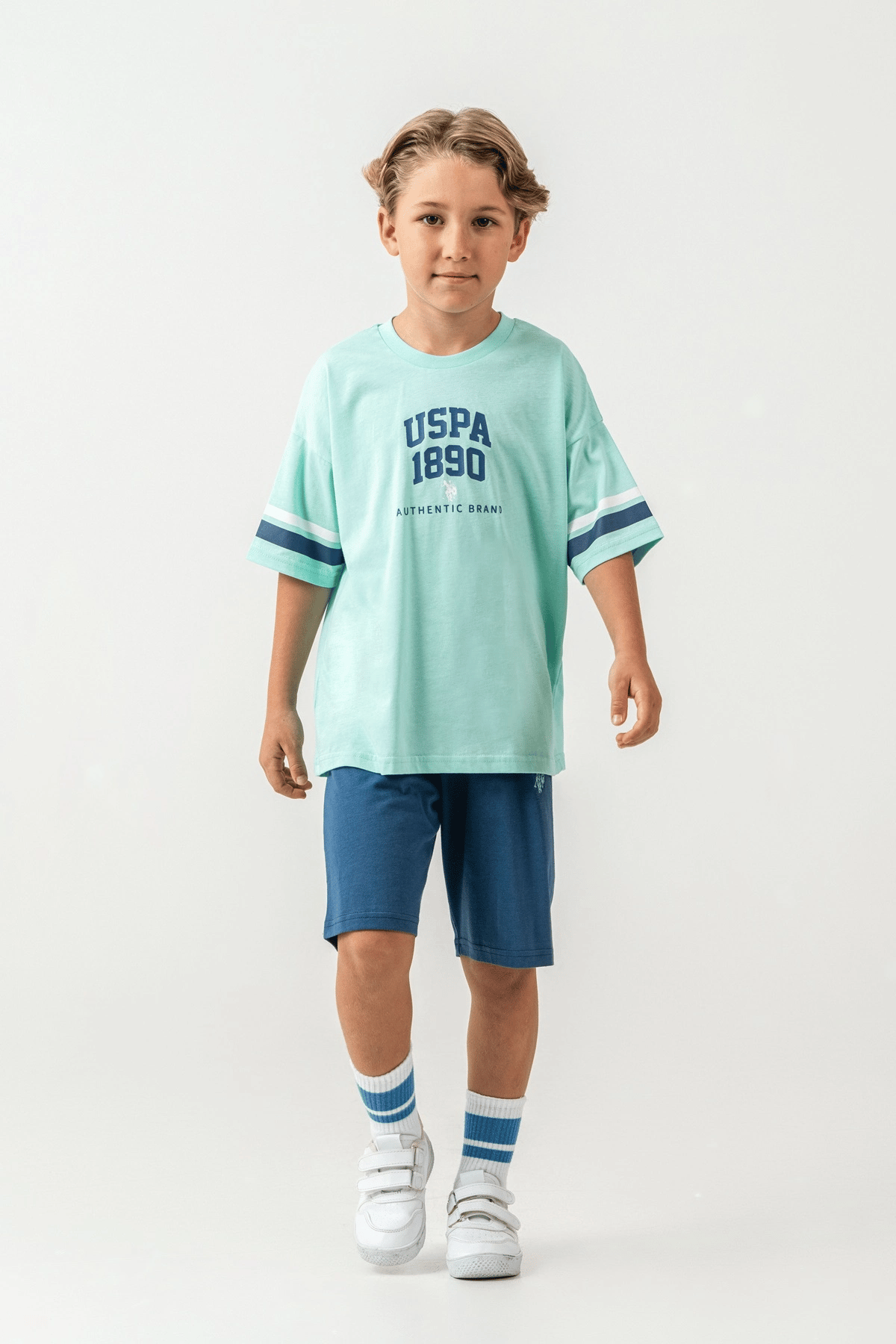 US Polo 2414-4 Erkek Çocuk Bermuda Takım