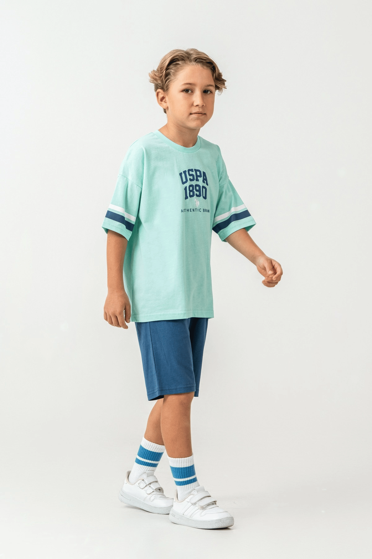 US Polo 2414-4 Erkek Çocuk Bermuda Takım
