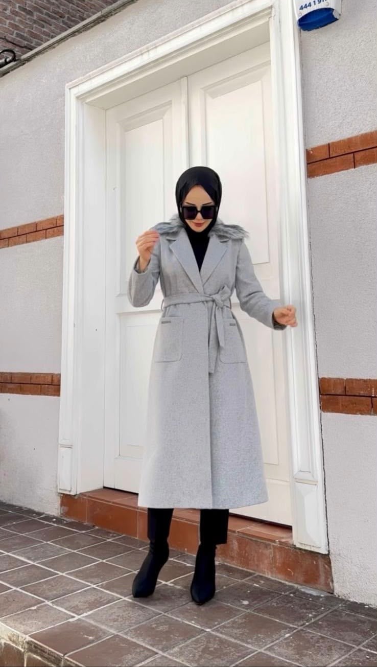 BELDEN BAĞLAMALI KAŞE / Gri