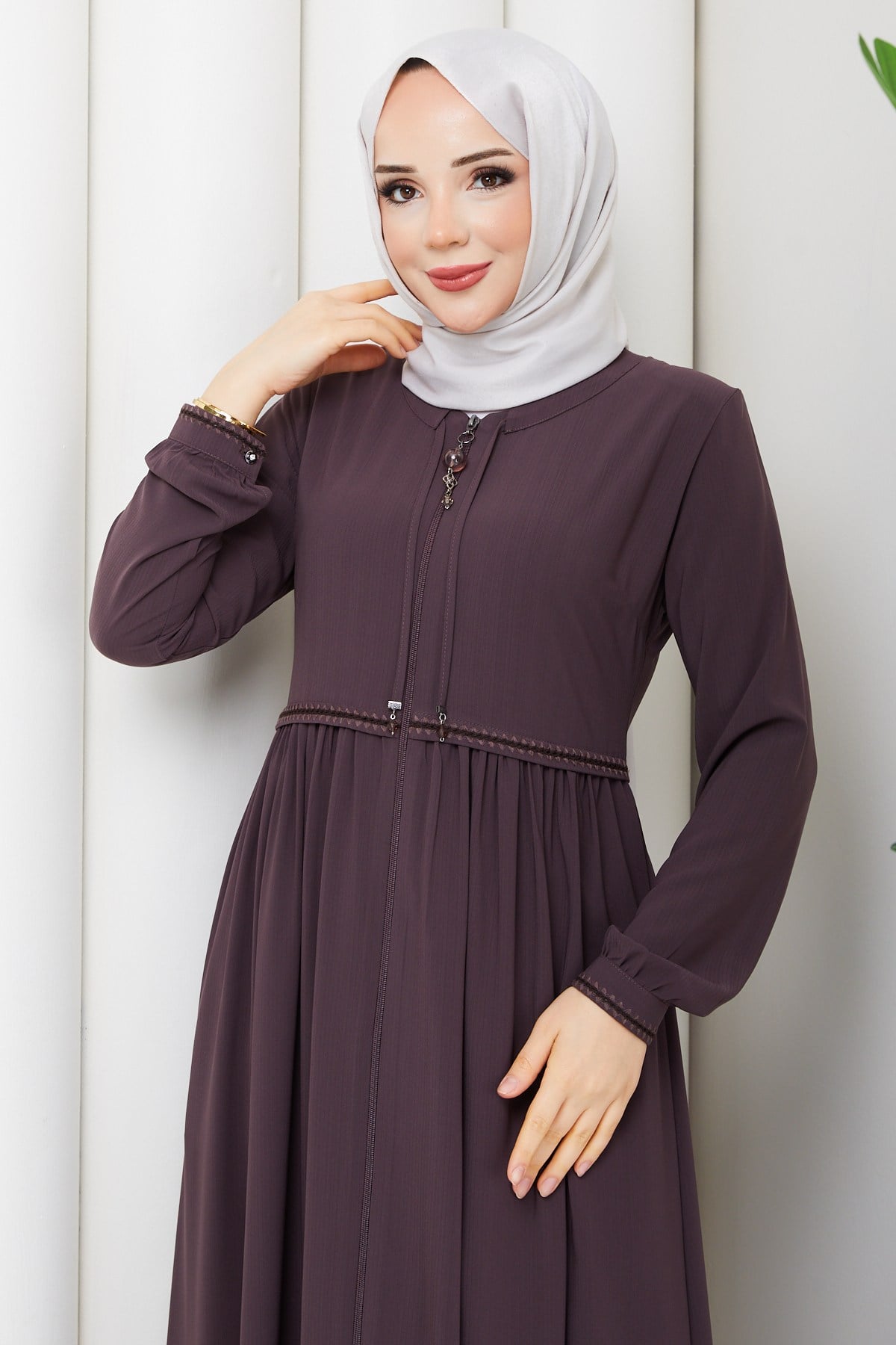 CANDAN ALTI PİLELİ FERACE / Vizon