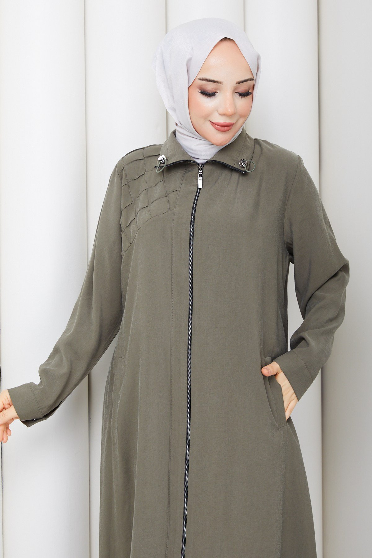 MODERN ÇİZGİ DETAYLI SPOR KAP&ARABOY / Haki