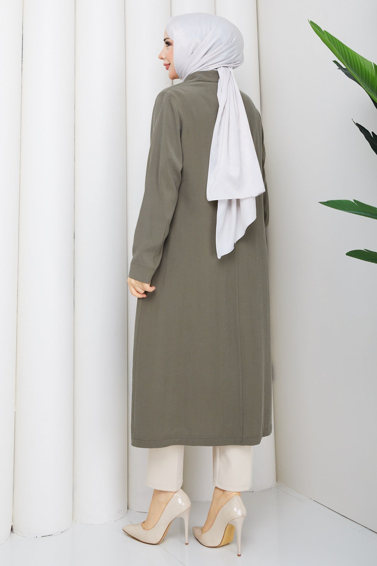 MODERN ÇİZGİ DETAYLI SPOR KAP&ARABOY / Haki