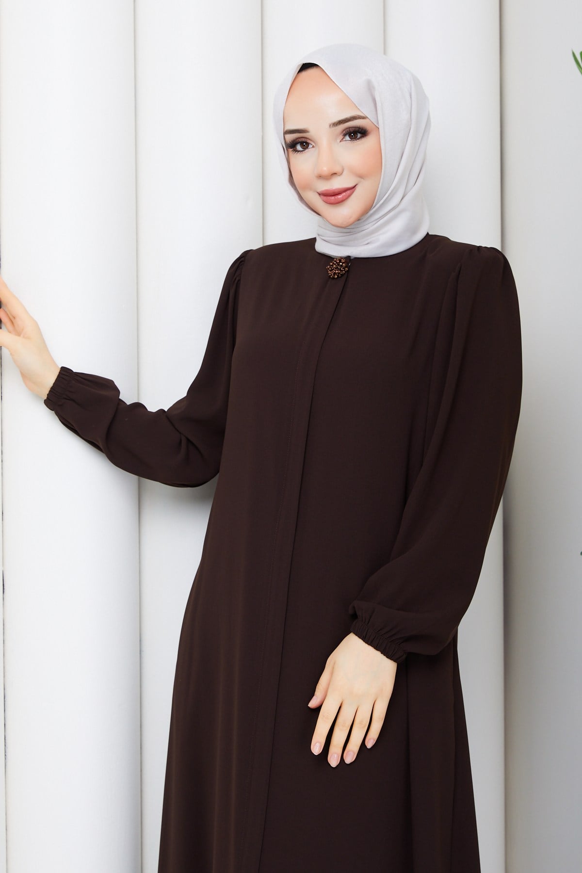 MODERN KESİM ZARİF FERACE / Kahve