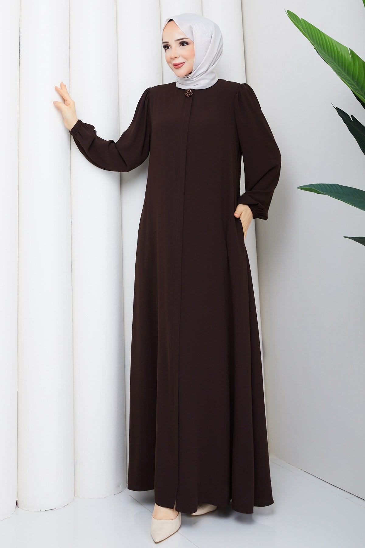MODERN KESİM ZARİF FERACE / Kahve